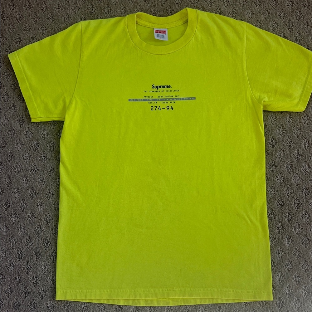Supreme Neon Yellow T-Shirt